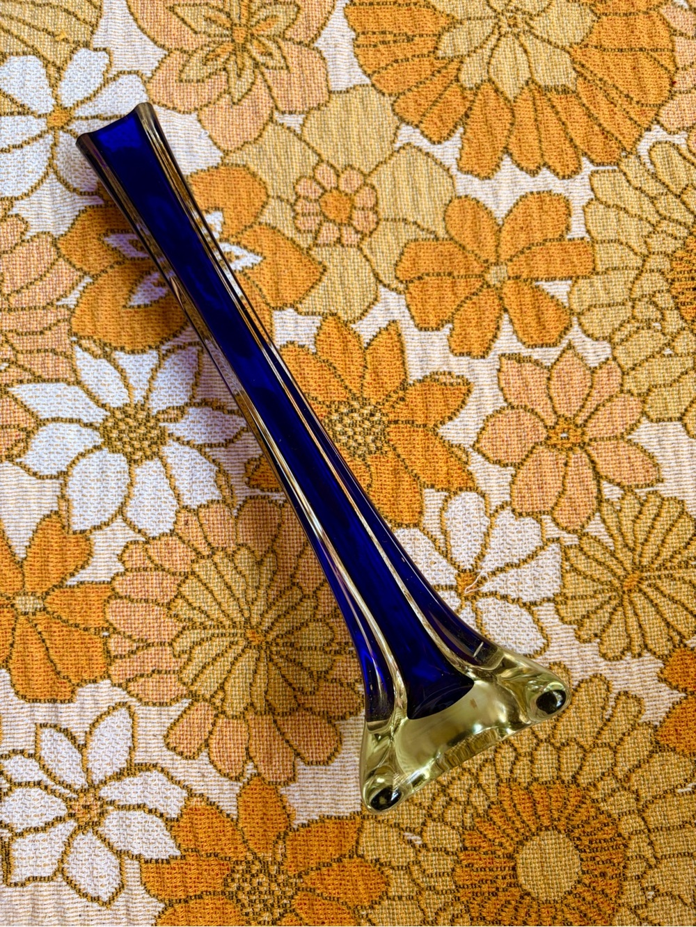 💙🪐✨ Vintage 60s Cobalt Blue Swung Bud Vase ✨🪐💙 - Picture 2 of 9